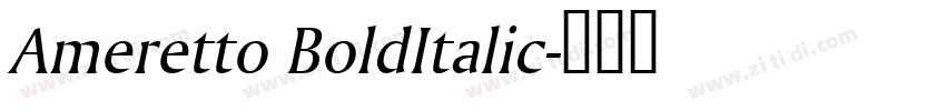 Ameretto BoldItalic字体转换